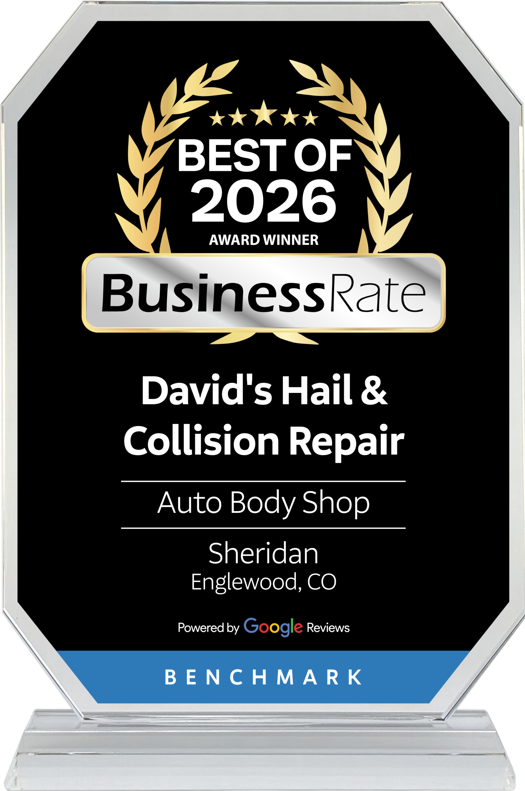 David's Hail & Collision Best of BusinessRate Award 2026